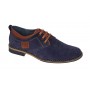 Oferta marimea 40, 41 Pantofi barbati casual din piele naturala bleumarin 410BLEU